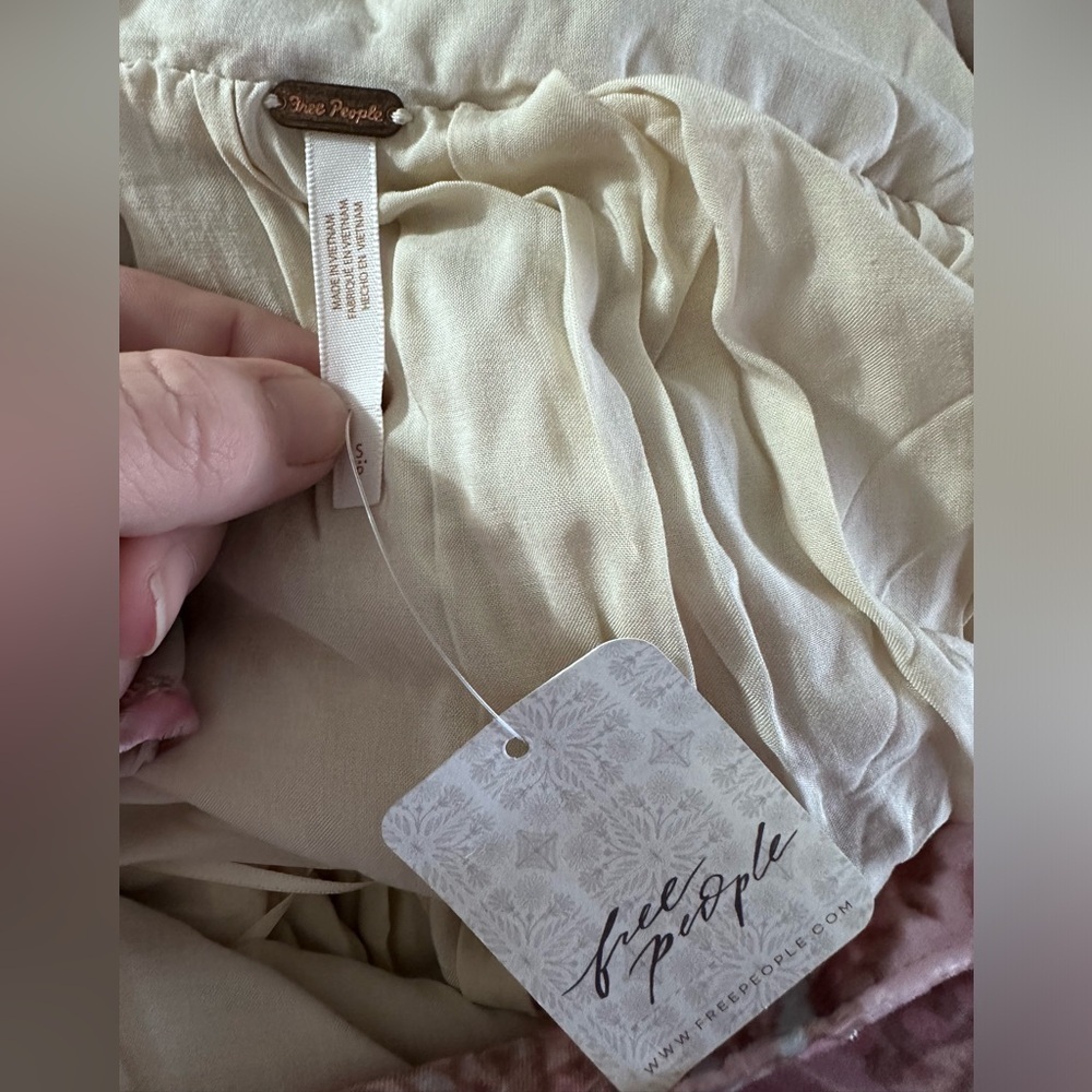 Free People All the Time velvet mini dress in petal - small NWT - Picture 10 of 10